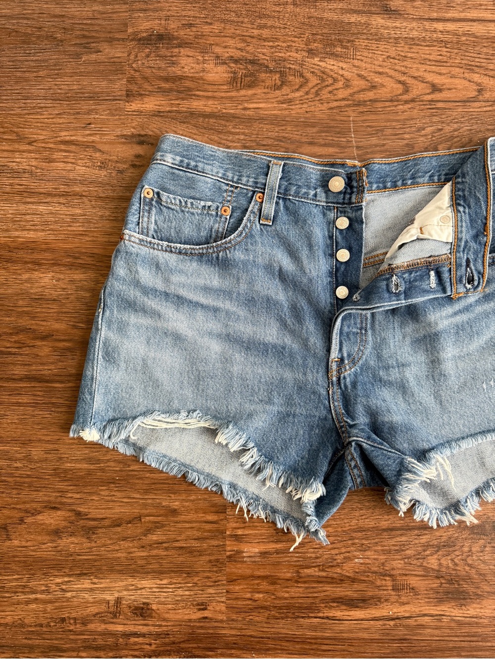 Levi’s 501 Revolve Original Mid Short Denim Jeans Size 30 in - Picture 3 of 7
